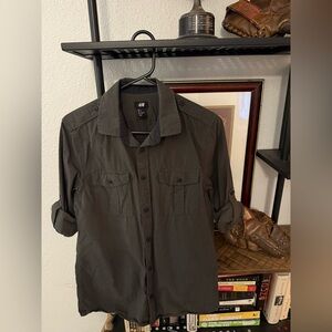 H&M Men's Dark Gray Shirt Jacket